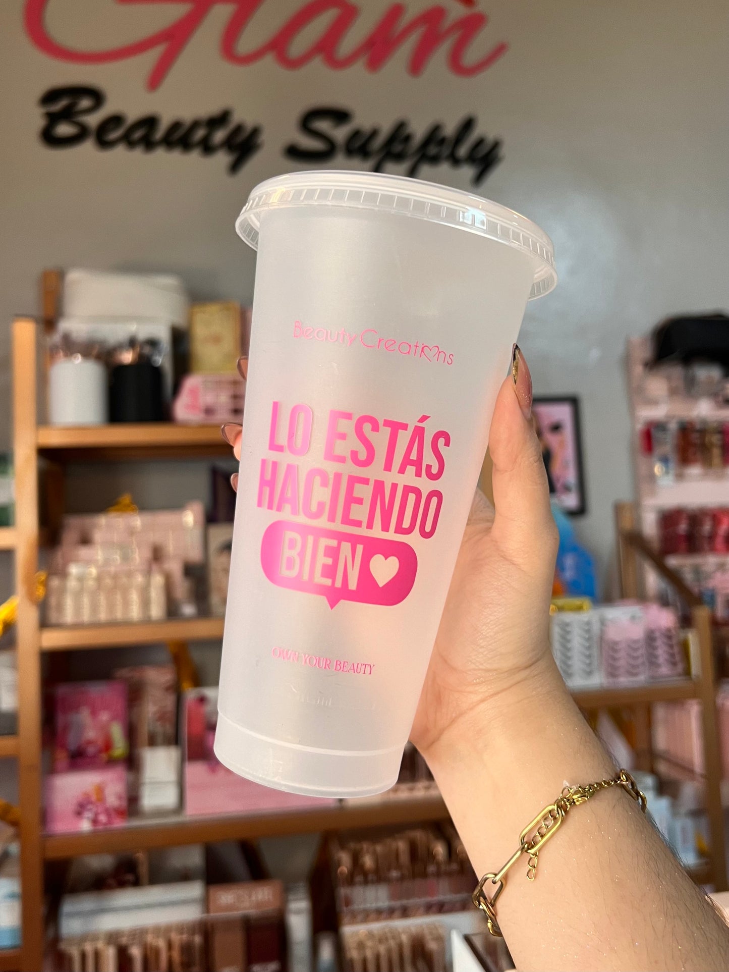 VASO OWN YOUR BEAUTY PINK TUMBLER