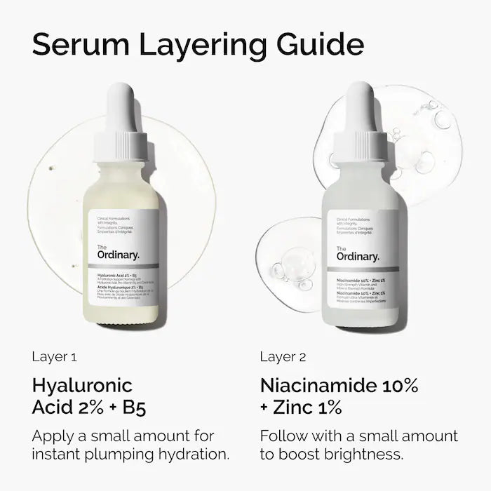 THE ORDINARY SET WITH NIACINAMIDE + HYALURONIC ACID