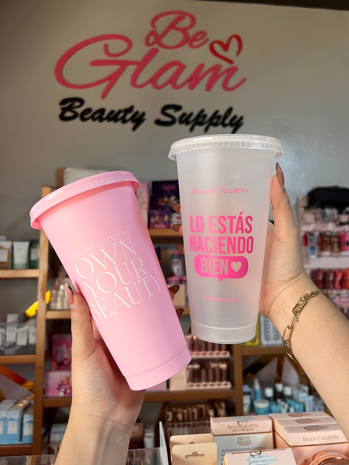 VASO OWN YOUR BEAUTY PINK TUMBLER